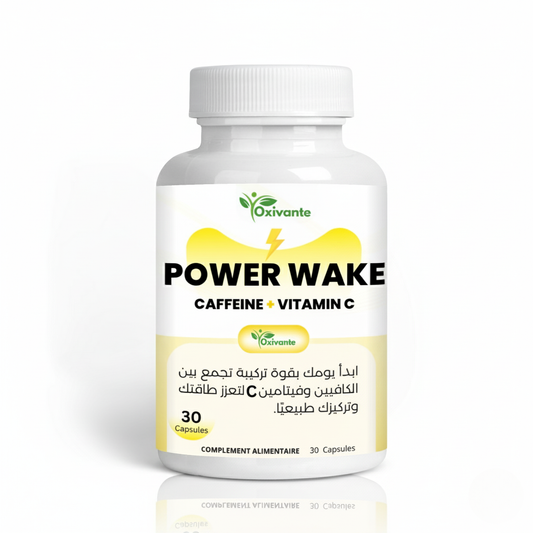 Power Wake – كافيين + فيتامين C | طاقة وتركيز طبيعي لبدء يومك بقوة